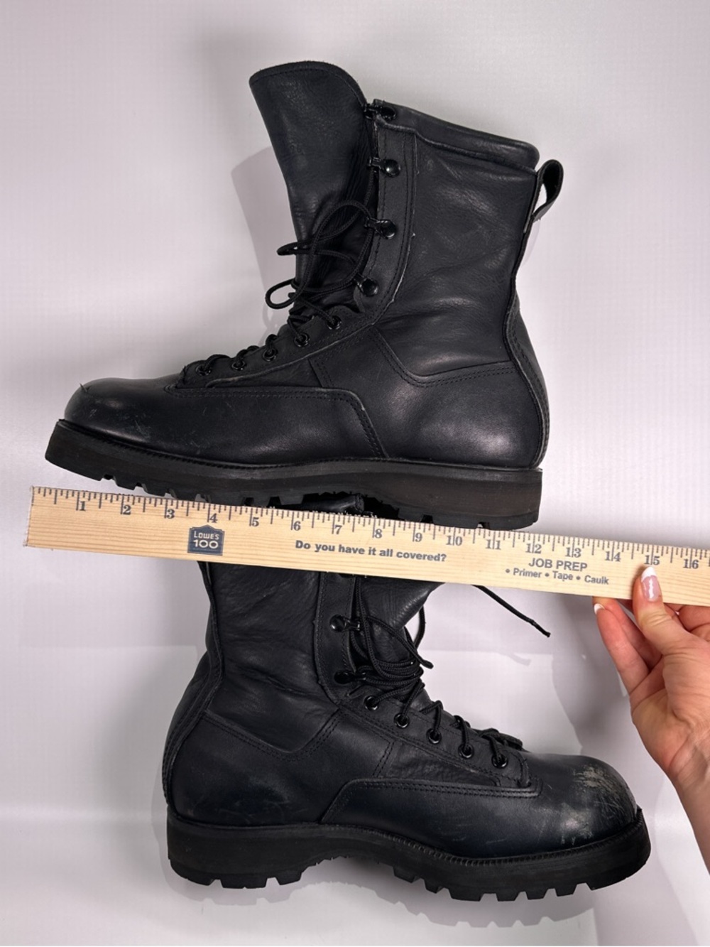 Belleville Mens 10.5 Black Leather GoreTex Zip Distressed Grunge Combat Boots - Picture 12 of 12